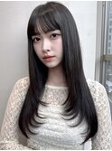 【MINX】顔まわり似合わせカット+暗めカラーロング_表参道