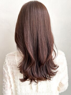 アグノス 青山(Agnos) 暗めカラーフェイスフレーミングデジタルパーマ薄めバング