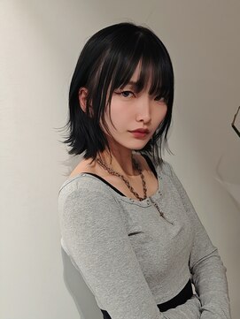 アンドシャルム 心斎橋(&CHALME) に合わせ小顔レイヤーボブ