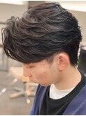 奈良men'sフェザーパーマフェザーショート