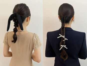 ユニバイリサ 天神大名店(uni by risa)の写真/ヘアセットが得意な天神大名の美容室♪カチモリや編みおろし等SNSで話題のトレンドヘアアレンジが高評価◎