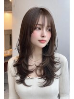 ノイエ 原宿 北参道(NoIE) バタフライカットハッシュカットマレットヘアチェリーレッド