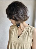 グレージュ×外ハネボブ