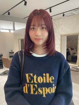 ココバイジル(CoCo by JILL) 顔周りレイヤーカット/ピンクラベンダー