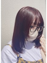 ミミバイジル(mimi by JILL)&nbsp;顔周りレイヤー×バーガンディ