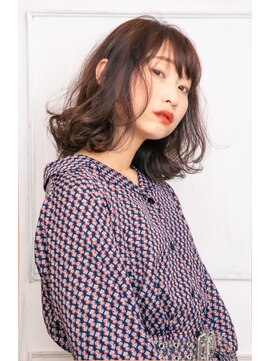 モカ ヘアーデザイン(moca HAIR DESIGN) 【moca HAIR DESIGN】ほんのりピンクの外ハネボブ