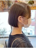 【佐藤健太郎】フォギーベージュ切りっぱなし小顔耳かけボブ