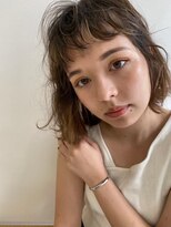 ローウェ 表参道(Louwe)&nbsp;ボブ/大人かわいい/フェザーバング/透け感グレージュ