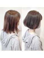 エトワ(ETOWA)&nbsp;【ビフォーアフター】ナチュラルボブ×オリーブ