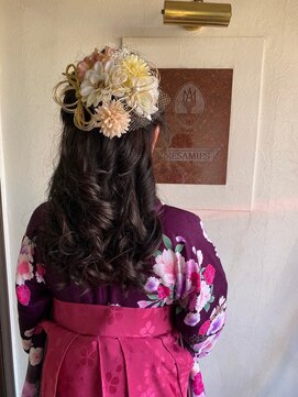 美容室 メザミー MESAMIES ガーリーゆるふわアップ 結婚式 二次会 お呼ばれ イベント