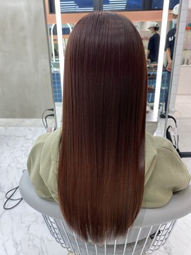 ロンドルーチェ 心斎橋(Lond luce) ダークアッシュ/ミディアムレイヤーカット［髪質改善/縮毛矯正］