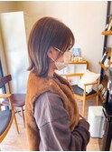 ショコラブラウン／切りっぱなしボブ