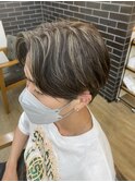 ★メンズハイライト×センターパート★