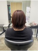 大人ガーリーチョコレートプリカールモードヘアハイライト