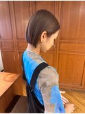 【透明感】簡単にまとまるコンパクトボブ×透明感ベージュ