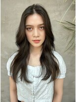韓国風磨ロングヘア