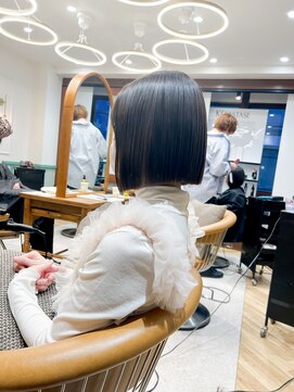 ロンドジェネルーズ 柏(Lond generous) ミニウルフ黒染め髪質改善縮毛矯正酸性ストレートレイヤー/柏柏