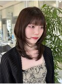 ハッシュカット 顔まわりレイヤー 韓国レイヤー