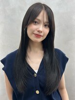 オムニス 表参道(Omnis)&nbsp;暗髪レイヤーカット小顔顔周りフェイス20代30代ウルフシャギー