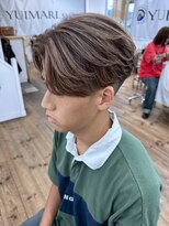 ユイマァルスロウ(YUIMARL SLOW) 20代30代フェザーショートメンズハイライト岡山メンズサロン