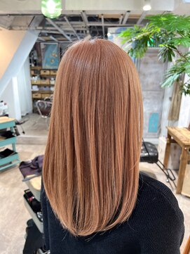 ロア インターナショナル 新宿店(LoA International) 【LoA】コーラルピンクベージュオレンジ小顔レイヤーカット