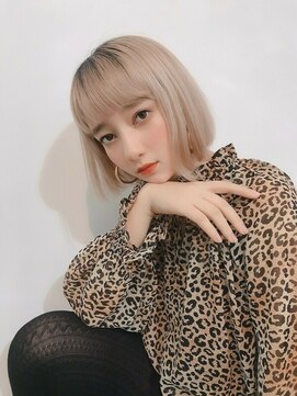 エムスラッシュ たまプラーザ(M.SLASH) ■ハイトーンカラーアンニュイ外ハネ小顔ボブM.SLASHたまプラ5-7