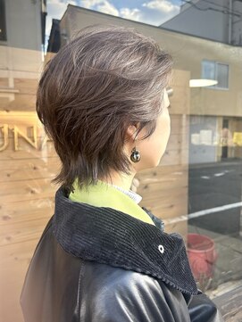 ナチュラルオールバック　ショート