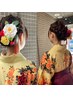 ［袴着付け＋ヘアセット早割クーポン￥8250］お電話でのご予約お願いします。