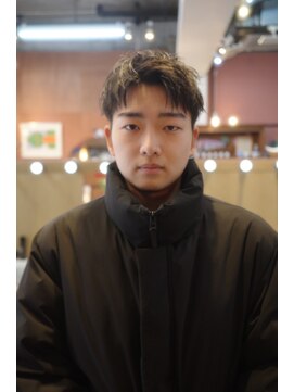 エディ(Edy) メンズスパイキーショートケアブリーチダブルカラーローライト