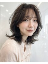 オンク 新宿(onk)&nbsp;黒髪/グレーベージュ/レイヤーロング/前髪パーマ[新宿駅]