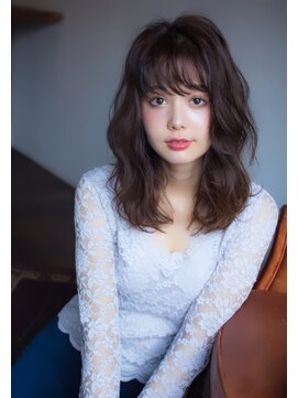 ロンド 銀座(Lond) 【Lond】 アッシュブラウン×ゆるふわセミディ