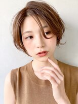 キリ 表参道(kyli) ナチュラルショート美顔ボブデジタルパーマチョコレート※時