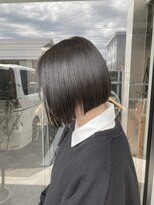 ナンバー(number+)&nbsp;20代30代ミニボブココアブラウン小顔美肌ストレート丸み