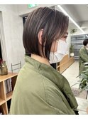 切りっぱなしボブ / 地毛風カラー
