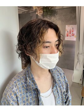 リル 住吉店(LiL) メンズパーマ×カラー 2022→金岡