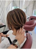 ショートカット/ショートグラデーション/前下がり/40代50代60代/