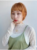 大人ショートボブ ミニボブ 前髪あり 丸み 丸顔面長絶壁 K1121