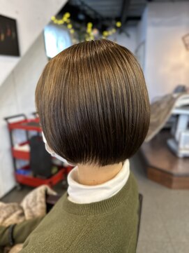 プランツ ヘアサロン(Plants HAIR SALON by GEORGE) アッシュブラウンのミニボブ ◎冬カラー