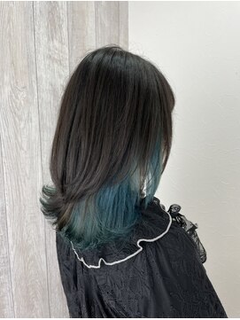 シエル 立川店(CIEL) ロングウルフ×エメラルドグリーン【CIEL×maki】