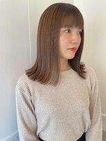 シンク オモテサンドウ(sync omotesando)&nbsp;ワイドバングぱつんとミディベージュ