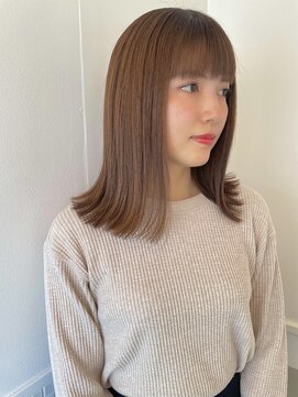 シンク オモテサンドウ(sync omotesando) ワイドバングぱつんとミディベージュ