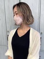 アフター(after) 10代.20代.30代バレイヤージュボブ/パールベージュ