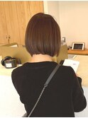 ショーボブ/ストレート/ブラウン