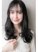 □黒髪アッシュブラックレイヤーロング303-4越谷20代30代40代