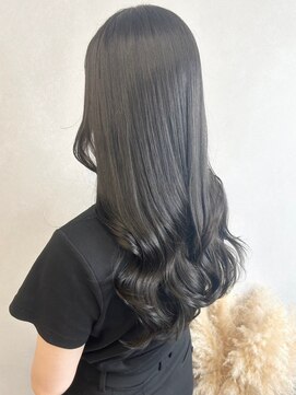 ミュラ(mulah) ニュアンスカラーアッシュグレージュ*暗髪透明感カラーロング