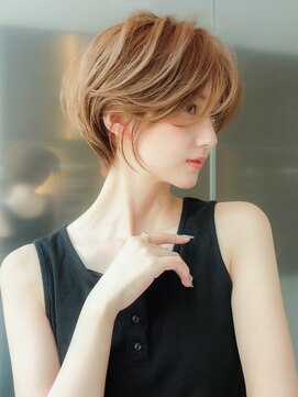 アルバム 銀座(ALBUM GINZA) 小顔前髪カットショート顔周りレイヤーグレージュおくれ毛_F0236