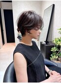 大人美人/ショート/ピンクベージュ/前髪長め【岡村大介】