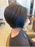 インナーカラーエメラルドグリーン