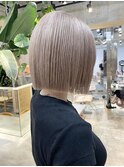 原宿ミルクティーアッシュグレージュタッセルボブ30代40代前髪