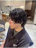 メンズパーマ　サーフカール　ウルフカット　横浜
